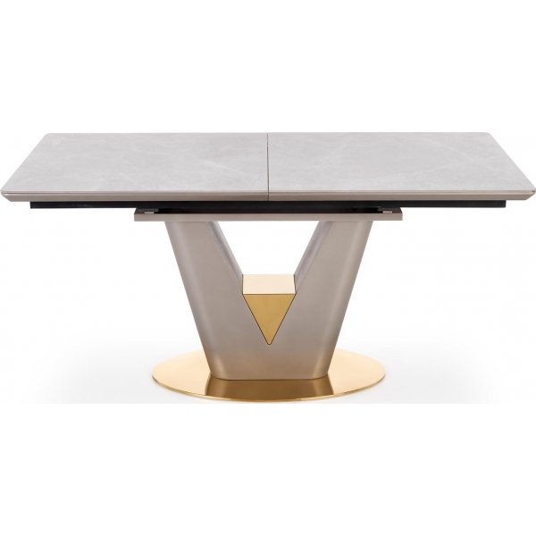 Valentino Esstisch 160-220 x 90 cm - Grauer Marmor/Hellgrau/Gold Valentino Esstisch 160-220 x 90 cm - Grauer Marmor/Hellgrau/Gold