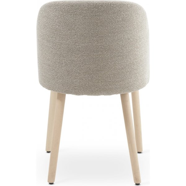 Anne Esszimmerstuhl - Beigefarbenes Bouclé Anne Esszimmerstuhl - Beigefarbenes Bouclé