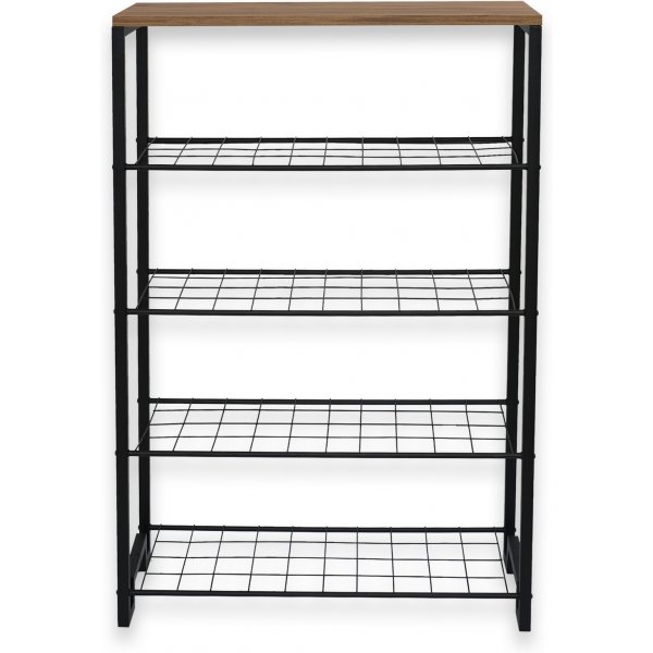 Nancy Schuhregal - Kiefer/Schwarz Nancy Schuhregal - Kiefer/Schwarz