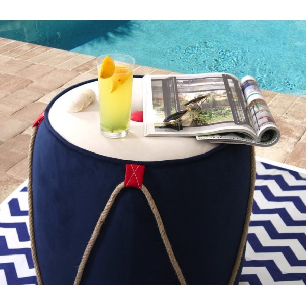 Fora Hocker - Blau/Weiß Fora Hocker - Blau/Weiß