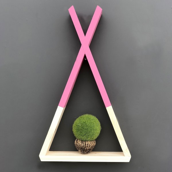 Rafa Wandregal 142 - Holz/Rosa