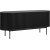 Ebenes Sideboard aus schwarz gebeizter Eiche mit gerippten Tren, 210 cm COPY