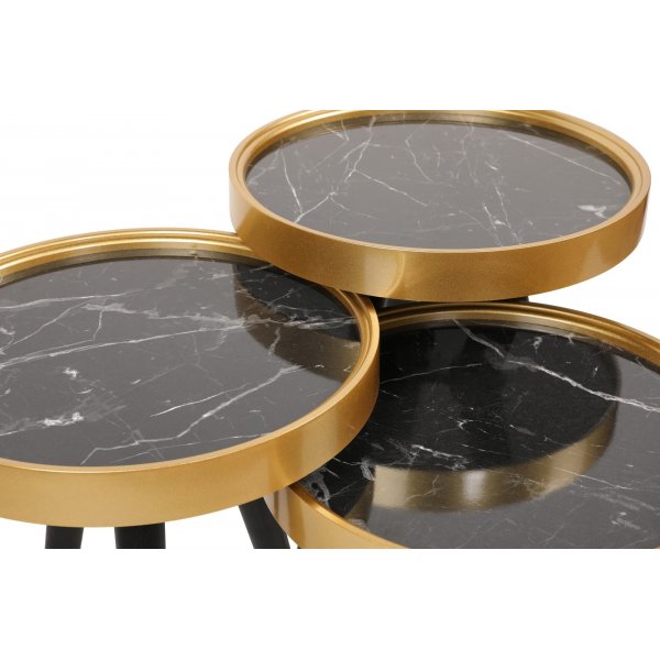 Lyle Tisch 39 x 39 cm - Schwarz/Gold