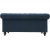 Herron blaues 2-Sitzer-Chesterfield-Sofa