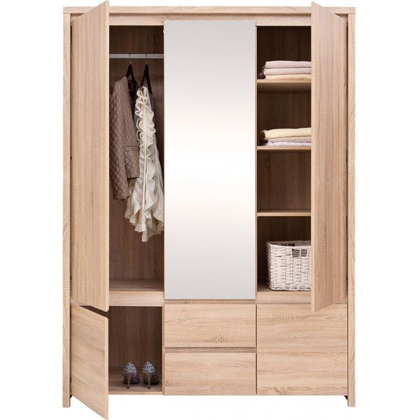 Kleiderschrank Filippa - Eiche hell