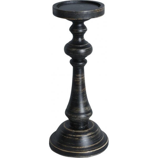 Mango-Kerzenhalter 29 cm - Schwarz