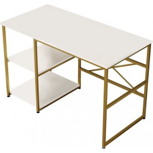 Voyage Schreibtisch 23, 120 x 60 cm - Wei/Gold