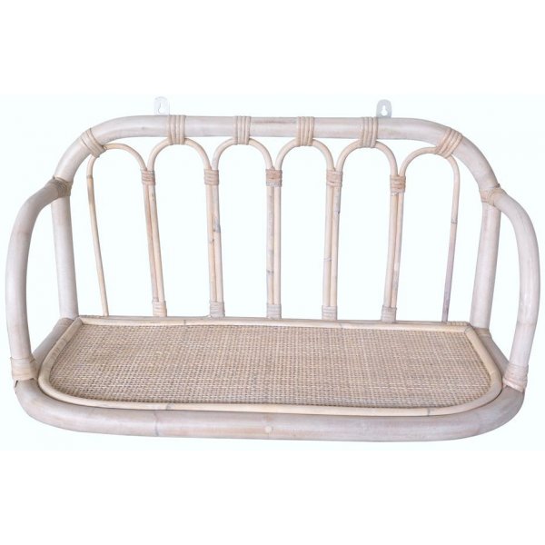 Wandregal 60 cm aus Rattan