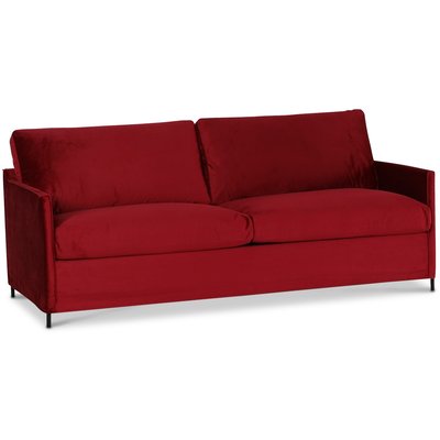 Petit 3-Sitzer-Sofa loser Bezug - Rot (Samt)