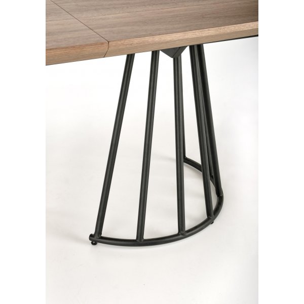 Everton Esstisch 180-200 x 100 cm - Walnuss/Schwarz