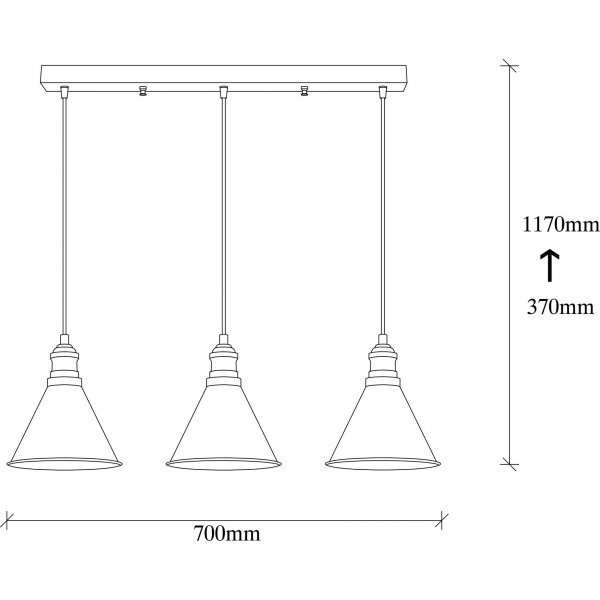 Berkeley Deckenleuchte 251-S1 - Schwarz