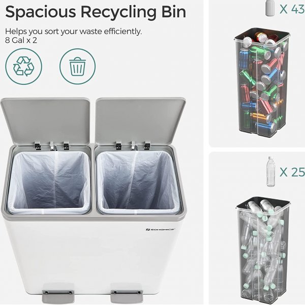 Daloa Abfalleimer 60 l - Weiß Daloa Abfalleimer 60 l - Weiß