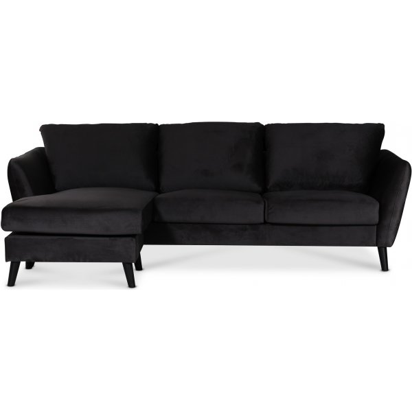 Country Diwan Sofa links - Anthrazitgrau (Samt)