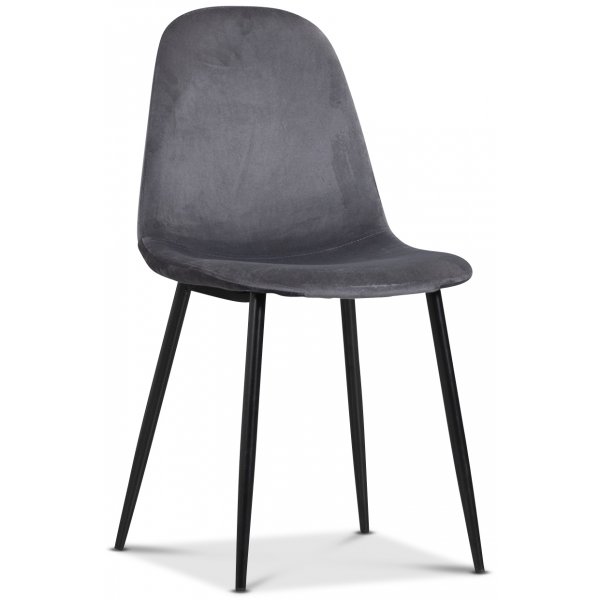 Seat Essgruppe, Esstisch mit 4 Carisma Samtstühlen - Schwarz/Grau + 4.00 x Stuhlkissen Seat Essgruppe, Esstisch mit 4 Carisma Samtstühlen - Schwarz/Grau + 4.00 x Stuhlkissen