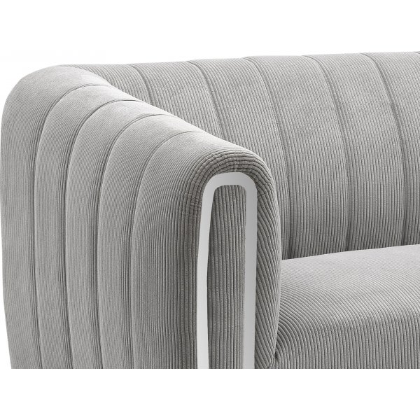 Santorini 2-Sitzer-Sofa - Grauer Kordsamt