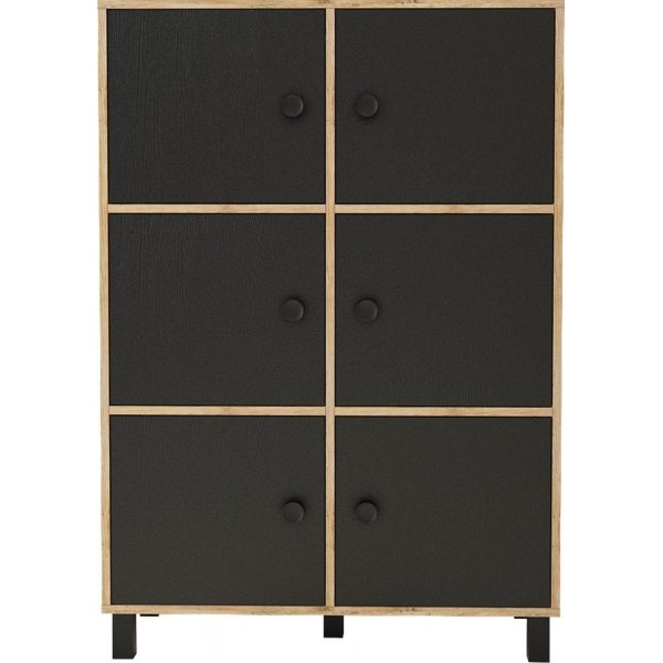 Vilamo Schrank 48 - Kiefer/schwarz