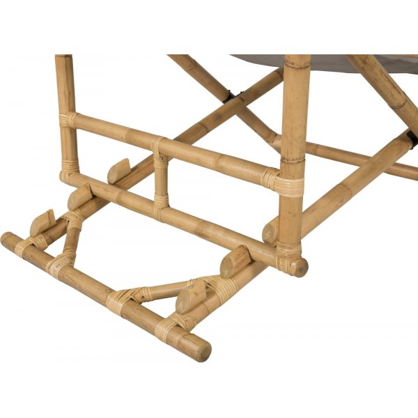 Sonnenliege aus Rohrgeflecht - Grau/Natur Sonnenliege aus Rohrgeflecht - Grau/Natur