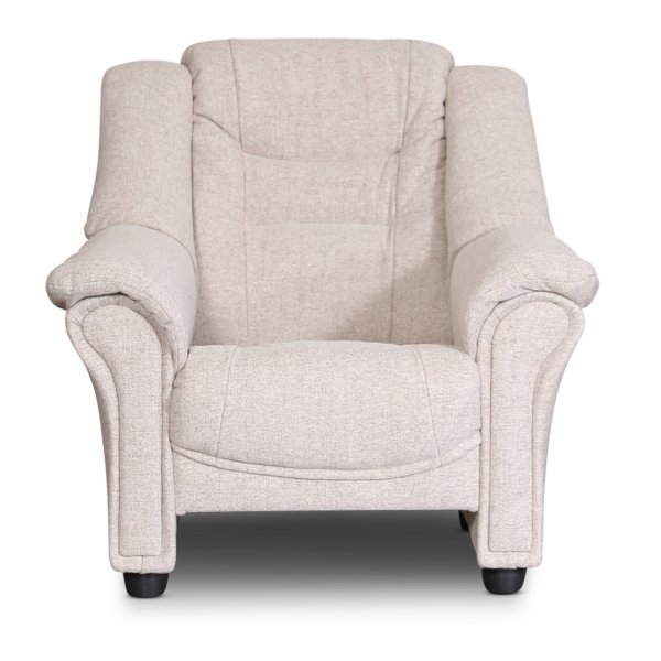 Plaza-Sessel aus beigem Stoff Plaza-Sessel aus beigem Stoff