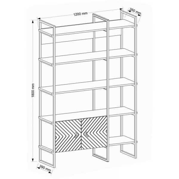 Bcherregal Santana - Nussbaum