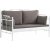Hampus 2-Sitzer Outdoor-Sofa - Wei/Braun + Mbelpflegeset fr Textilien