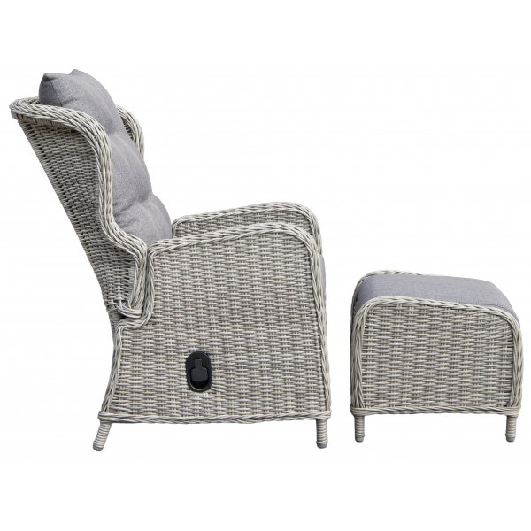 Santiago Gartenmöbelset (2 faltbare Stühle, 1 Tisch) - Grauer Kunstrattan Santiago Gartenmöbelset (2 faltbare Stühle, 1 Tisch) - Grauer Kunstrattan