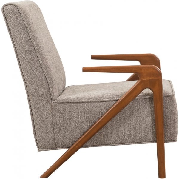 Larus-Sessel - Grau/Walnuss