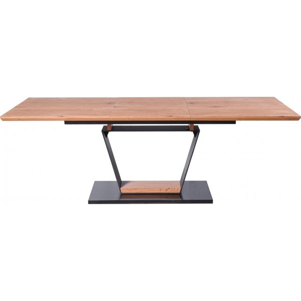 Amasten Esstisch 160-220 cm - Eiche/Schwarz/Eiche