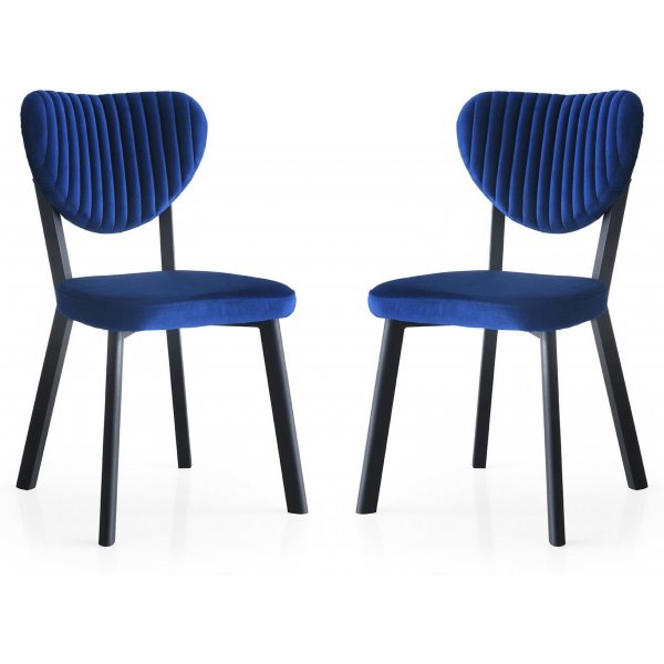 Beta Esszimmerstuhl 2er-Pack - Marineblau