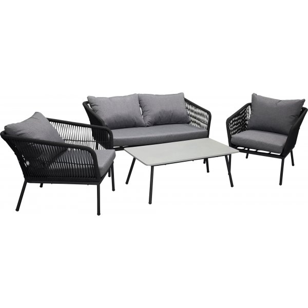 Lindos Loungegruppe - Schwarz Lindos Loungegruppe - Schwarz