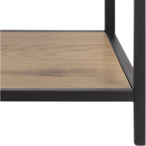 Seaford Bcherregal 135x185 cm - Eiche/schwarz