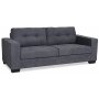 Friday 3-Sitzer-Sofa - Graue Chenille
