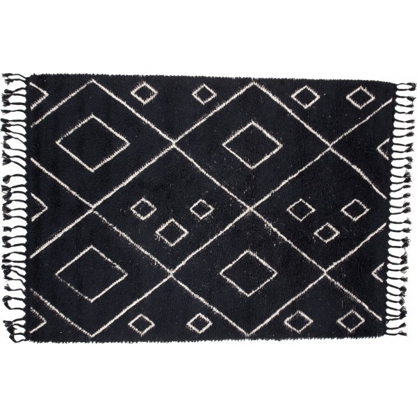Wollteppich David - Schwarz/Weiß Wollteppich David - Schwarz/Weiß