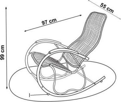 Komfort Digi Schaukelstuhl - Chrom/Rattan Komfort Digi Schaukelstuhl - Chrom/Rattan