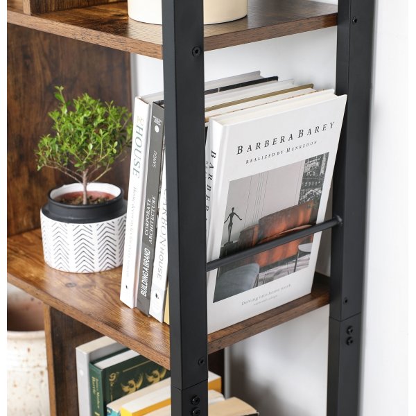 Edmund Bcherregal mit Schrank - Braun/Schwarz