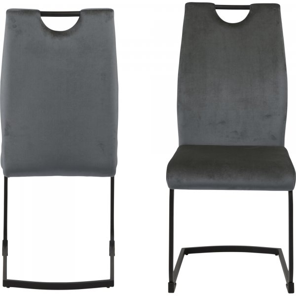 Esszimmerstuhl aus Wolle - Grau