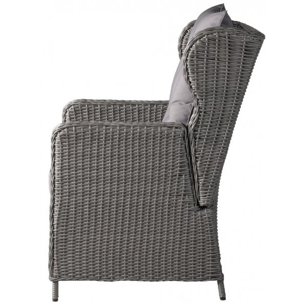 Gartenmöbelgruppe California hohe Rückenlehne mit Liege (3+1+1) - Synthetisches Rattan grau Gartenmöbelgruppe California hohe Rückenlehne mit Liege (3+1+1) - Synthetisches Rattan grau