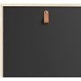 Stubble-Sideboard mit 3 Tren und 2 Schubladen - Schwarz/Eiche