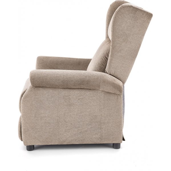 Relaxsessel mit Massagefunktion aus beigem Stoff Relaxsessel mit Massagefunktion aus beigem Stoff