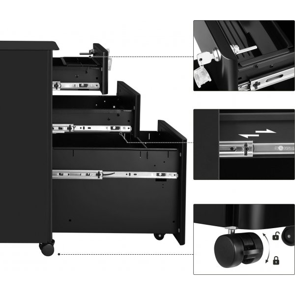 Anakin Aktenschrank - Schwarz