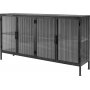 Harvard Sideboard aus Metall - Schwarz/Glas