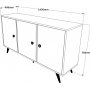 Vilamo Sideboard 12 - Kiefer/wei