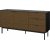 Soma Sideboard mit 2 Tren und 3 Schubladen - Schwarz/Espresso