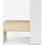 Function Plus Schreibtisch 135,2 x 100,2 x 153 cm - Wei/Eiche