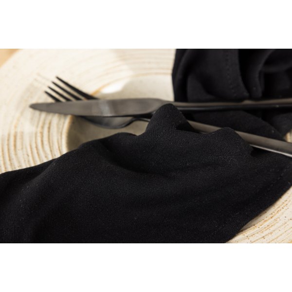 Wabi-Sabi-Serviette - Schwarz Wabi-Sabi-Serviette - Schwarz