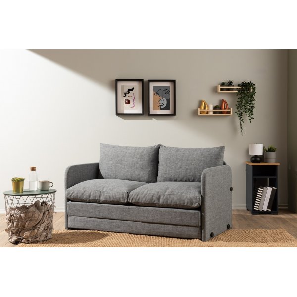 Saga 2-Sitzer-Schlafsofa XL - Hellgrau Saga 2-Sitzer-Schlafsofa XL - Hellgrau
