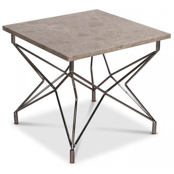 Cliff Couchtisch - Beige Marmor / Chrom
