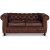 Old England 2-Sitzer-Chesterfield-Sofa aus echtem, antikisiertem Leder + Fleckentferner fr Mbel