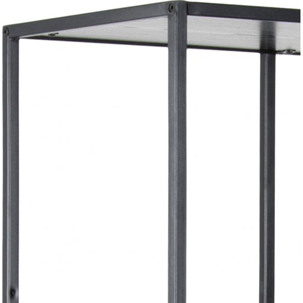 Seaford Bcherregal asymmetrisch 77x185 cm - Schwarz