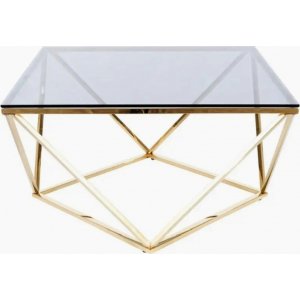 Silberner Couchtisch 80 x 80 cm - Gold