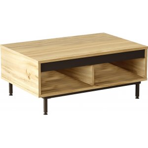 Luvio Couchtisch 29, 90 x 60 cm - Eiche/Schwarz